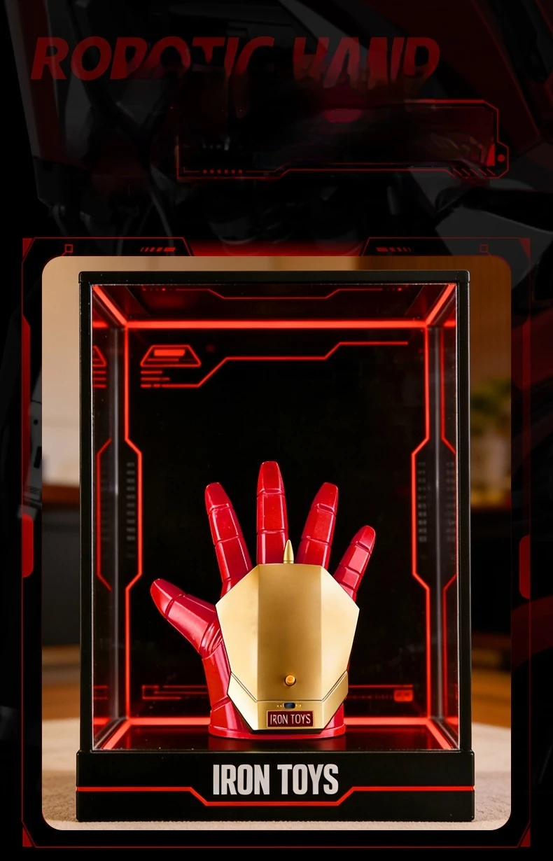 Iron Man Glove Cosplay Toys Ironman Wearable Gloves Anime Action Figure Manga Figurine 1:1 Scale Party Props Peripheral Gift