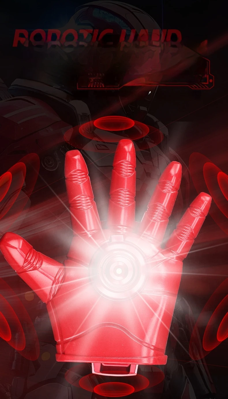 Iron Man Glove Cosplay Toys Ironman Wearable Gloves Anime Action Figure Manga Figurine 1:1 Scale Party Props Peripheral Gift