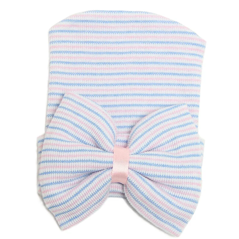 Infant Baby Beanie Caps Hat Boys Girls Toddler Cotton Bowknot Newborn Comfy Soft Hospital Cap