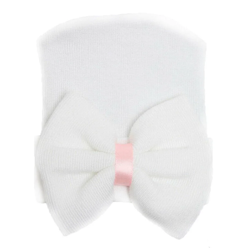 Infant Baby Beanie Caps Hat Boys Girls Toddler Cotton Bowknot Newborn Comfy Soft Hospital Cap