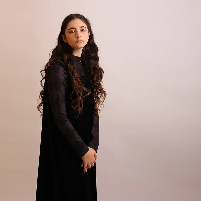 Teen's Girls Sleeveless Maxi Dress Black Velour And Ribbed Mock Neck Top Comfortable Fit Casual Maxi Dress Sizes XS-3XL