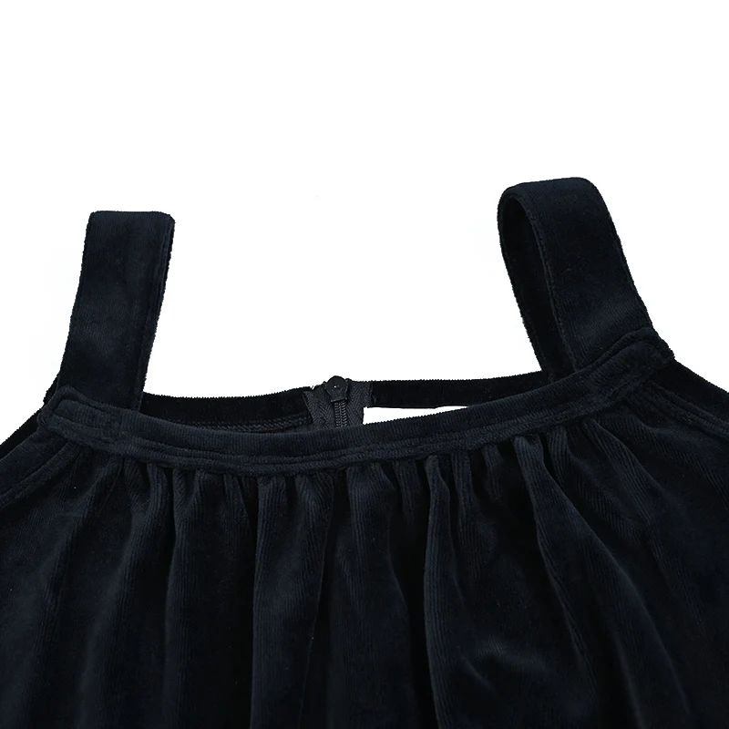 Teen's Girls Sleeveless Maxi Dress Black Velour And Ribbed Mock Neck Top Comfortable Fit Casual Maxi Dress Sizes XS-3XL