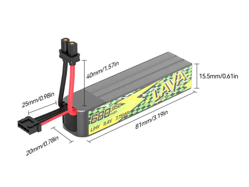 BETAFPV LAVA II 2S-3S 580mAh/680mah 95C Battery XT30 Connector For Pavo Pico II Pavo Femto Pavo20 Pro II FPV Racing Drone