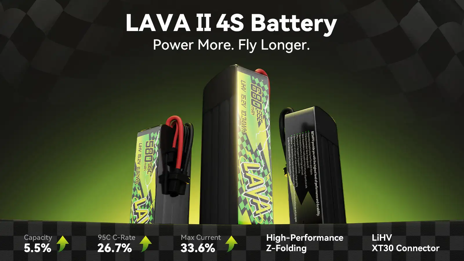 BETAFPV LAVA II 2S-3S 580mAh/680mah 95C Battery XT30 Connector For Pavo Pico II Pavo Femto Pavo20 Pro II FPV Racing Drone