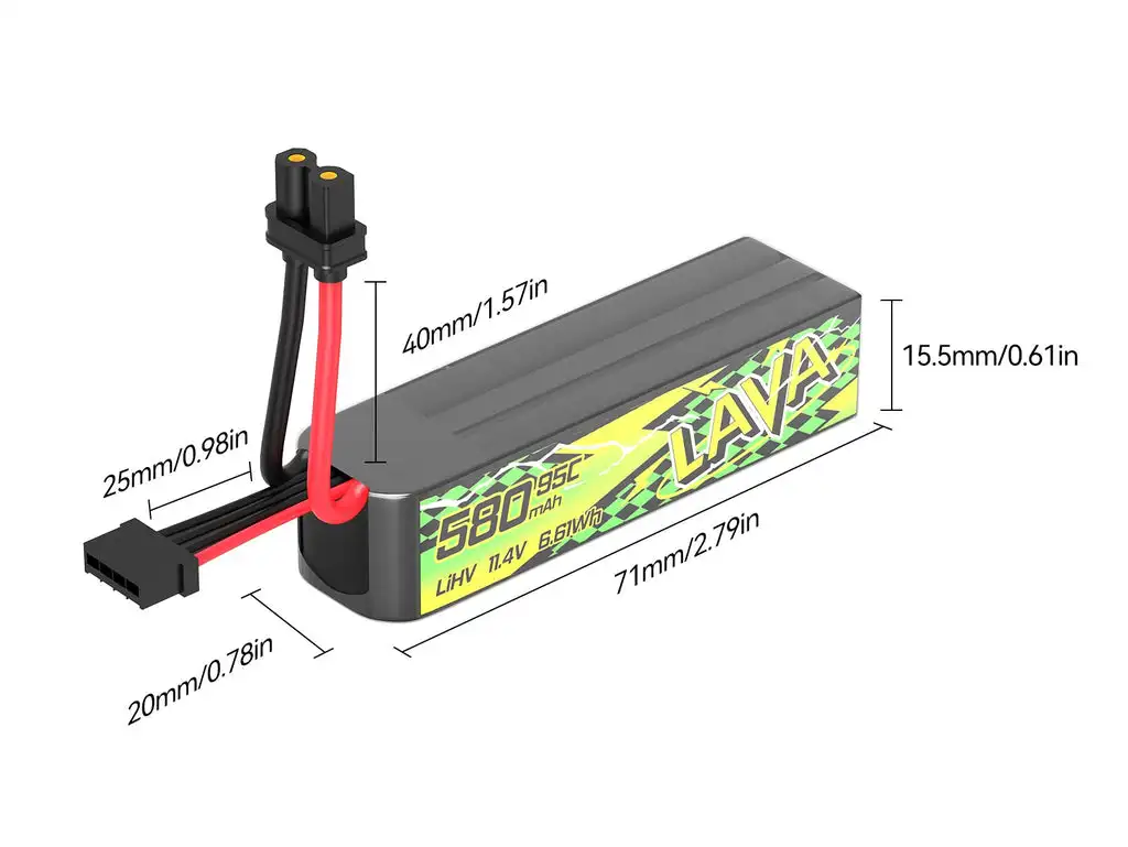 BETAFPV LAVA II 2S-3S 580mAh/680mah 95C Battery XT30 Connector For Pavo Pico II Pavo Femto Pavo20 Pro II FPV Racing Drone