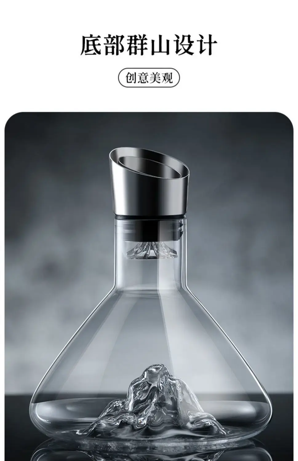 1500ML Iceberg Whisky Wine Decanter Handmade Lead-free Crystal Wine Pourer Carafe Thickened Wine Dispenser Pot Bar Accessories