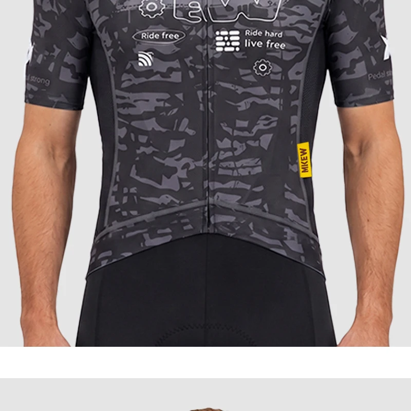 MKEW Men's Breathable Cycling Jersey Pro Team Maillot Summer Spring Road Bike Shirt Lightweight Bicycle Clothing