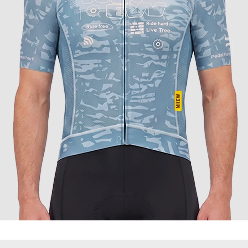 MKEW Men's Breathable Cycling Jersey Pro Team Maillot Summer Spring Road Bike Shirt Lightweight Bicycle Clothing