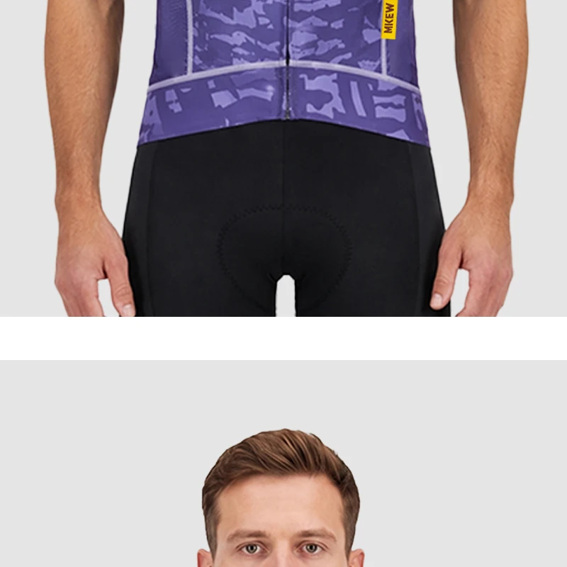 MKEW Men's Breathable Cycling Jersey Pro Team Maillot Summer Spring Road Bike Shirt Lightweight Bicycle Clothing