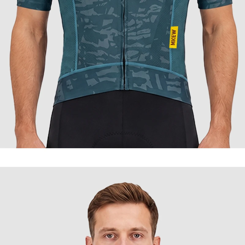 MKEW Men's Breathable Cycling Jersey Pro Team Maillot Summer Spring Road Bike Shirt Lightweight Bicycle Clothing