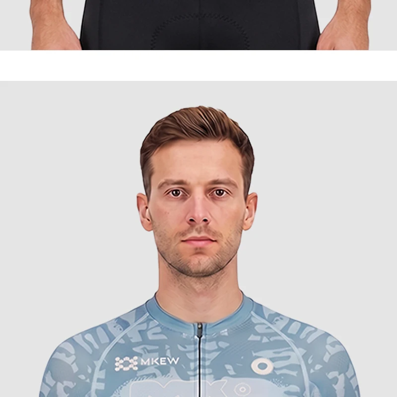 MKEW Men's Breathable Cycling Jersey Pro Team Maillot Summer Spring Road Bike Shirt Lightweight Bicycle Clothing