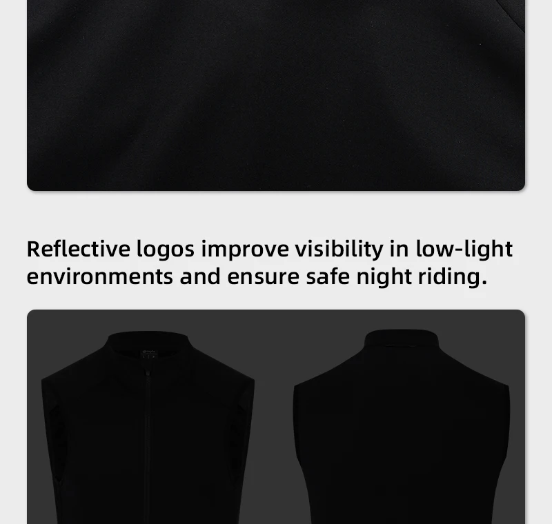 YKYWBIKE Cycling Gilet Bicycle Vest Thermal Winter Windproof 2 Way Zippers Road Bike Anti-Splash Cycling Windbreaker