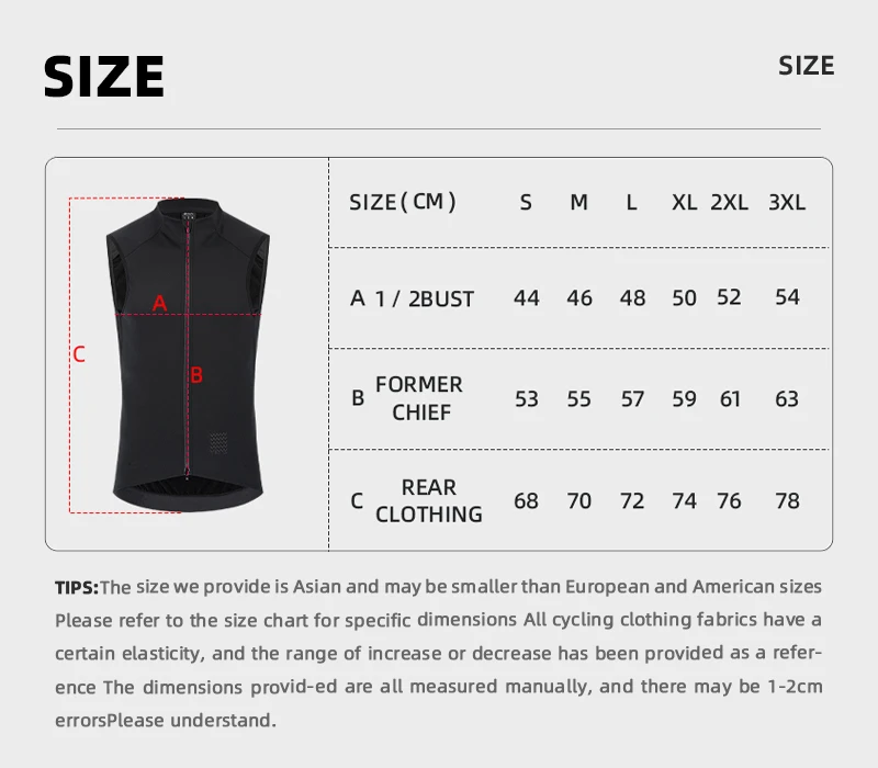 YKYWBIKE Cycling Gilet Bicycle Vest Thermal Winter Windproof 2 Way Zippers Road Bike Anti-Splash Cycling Windbreaker