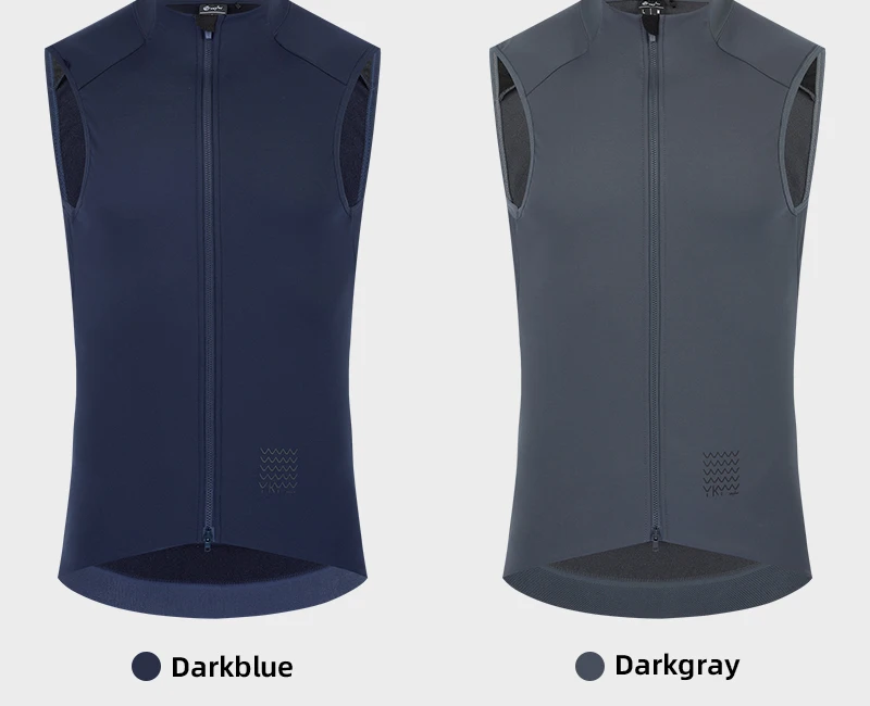 YKYWBIKE Cycling Gilet Bicycle Vest Thermal Winter Windproof 2 Way Zippers Road Bike Anti-Splash Cycling Windbreaker
