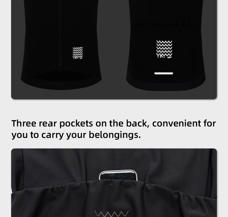 YKYWBIKE Cycling Gilet Bicycle Vest Thermal Winter Windproof 2 Way Zippers Road Bike Anti-Splash Cycling Windbreaker