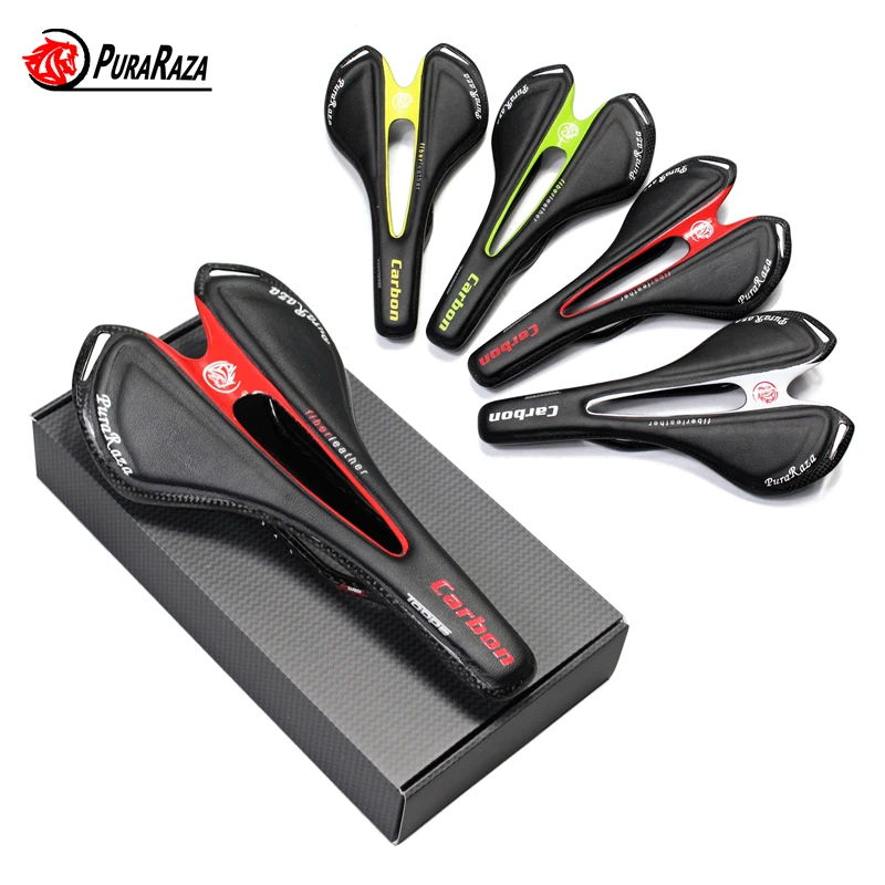 Famous Brand All-Carbon Fiber Mountain Bike Saddle Road Bike Seat 130g Lightweight Comfortable Cycling Saddle for Men Women