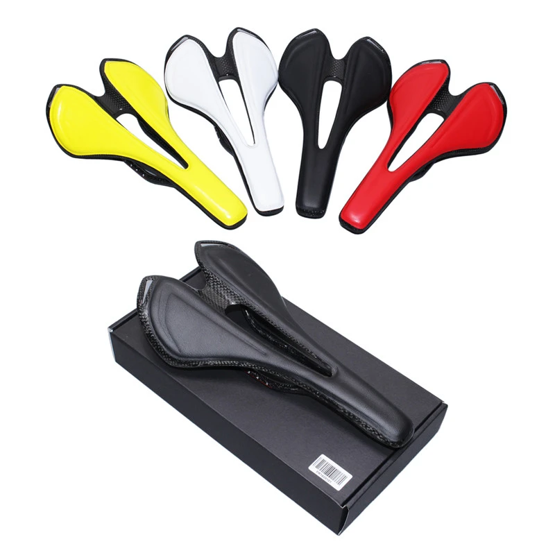 Famous Brand All-Carbon Fiber Mountain Bike Saddle Road Bike Seat 130g Lightweight Comfortable Cycling Saddle for Men Women