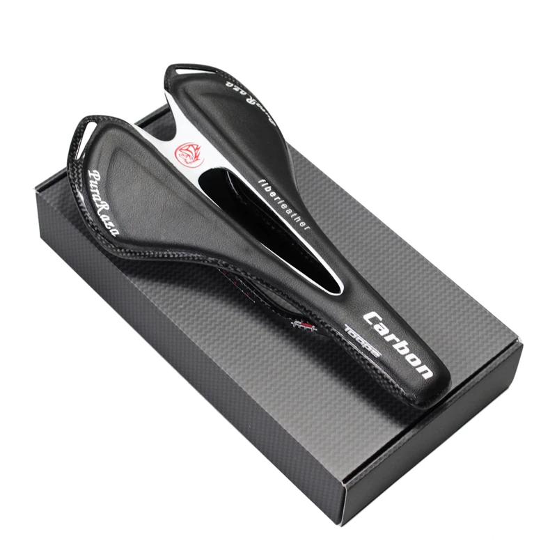 Famous Brand All-Carbon Fiber Mountain Bike Saddle Road Bike Seat 130g Lightweight Comfortable Cycling Saddle for Men Women
