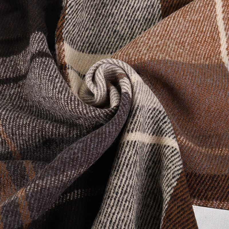 Plaid Long Scarf Winter Warm Cashmere Women Pashmina Foulard Bandana Scarves Female Luxury Hijab Tassel Shawl Wraps 2023 Pareo