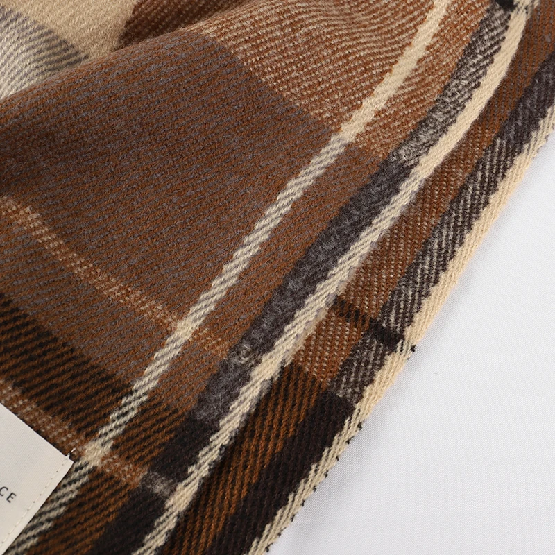 Plaid Long Scarf Winter Warm Cashmere Women Pashmina Foulard Bandana Scarves Female Luxury Hijab Tassel Shawl Wraps 2023 Pareo