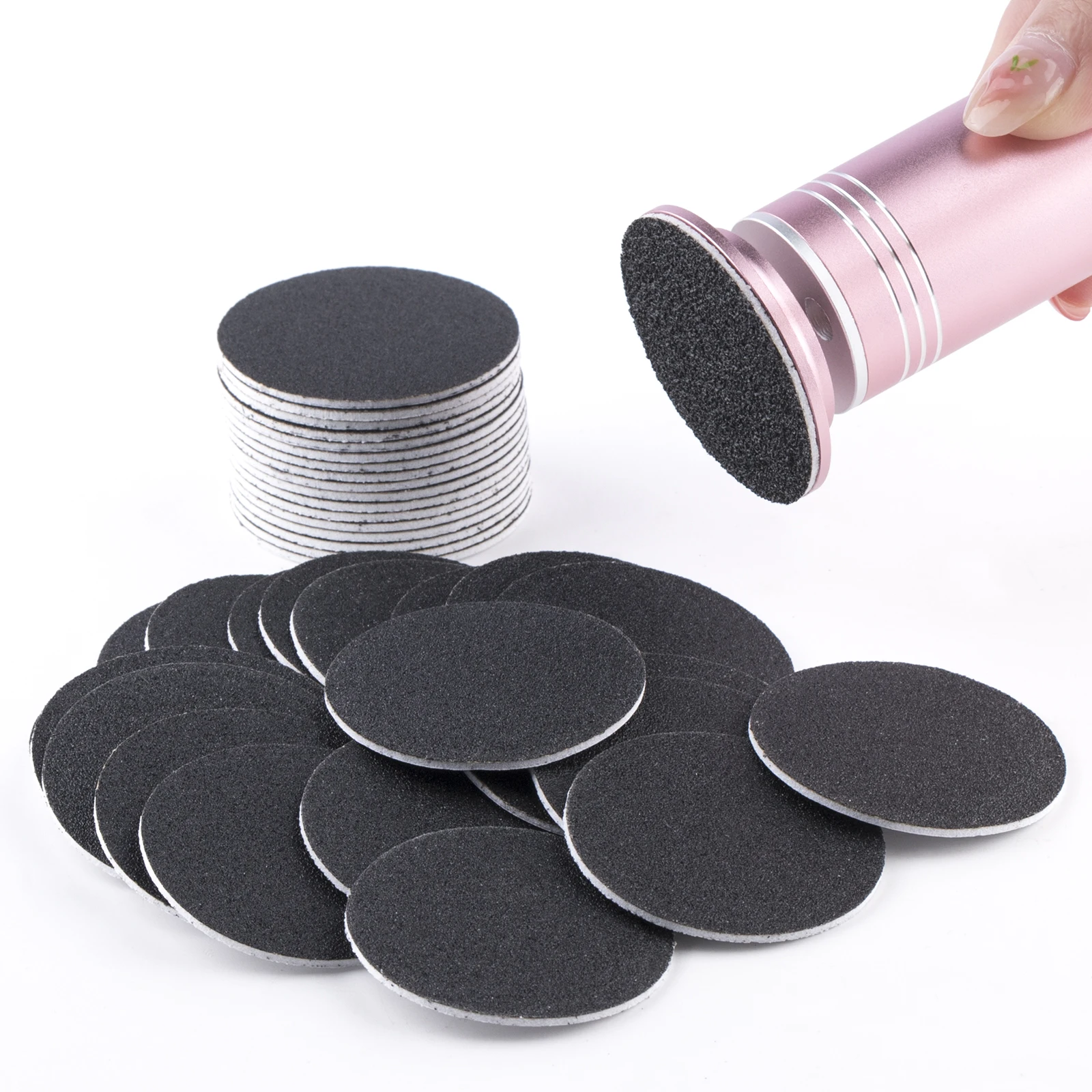 TP 43mm 60pcs/Box Foot Dead Skin Sandpaper For Electric Nail File Cuticle Callus Replaceable Sanding Paper Professional Pedicure