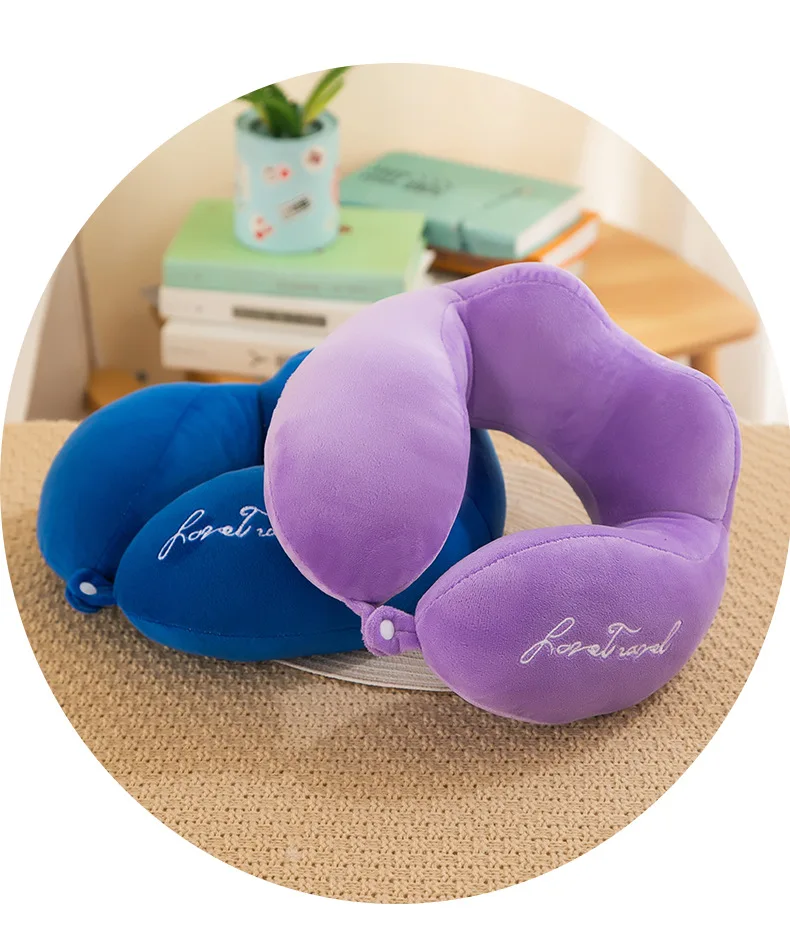 Neck Pillow Airplane Car Pillow Travel Healthcare Soft Travel Pillow U Shaped Nap Neck Cushion PP Cotton