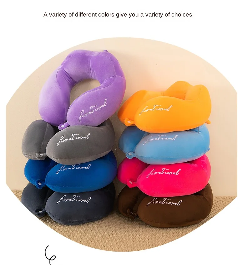 Neck Pillow Airplane Car Pillow Travel Healthcare Soft Travel Pillow U Shaped Nap Neck Cushion PP Cotton
