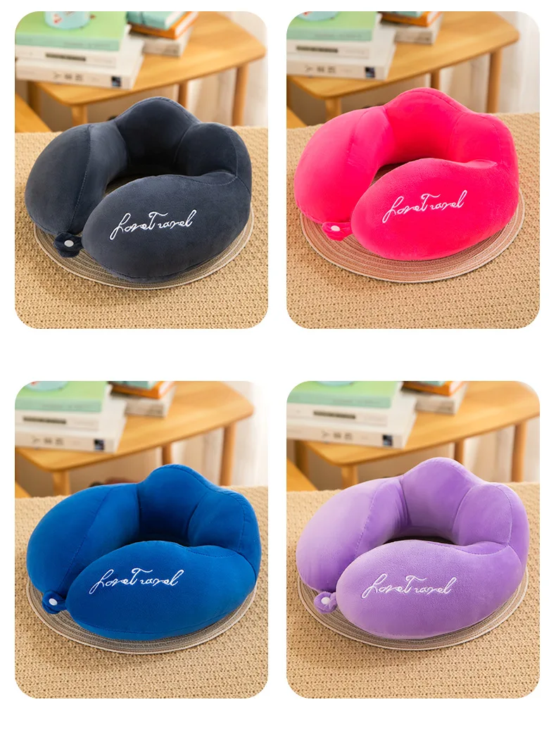 Neck Pillow Airplane Car Pillow Travel Healthcare Soft Travel Pillow U Shaped Nap Neck Cushion PP Cotton