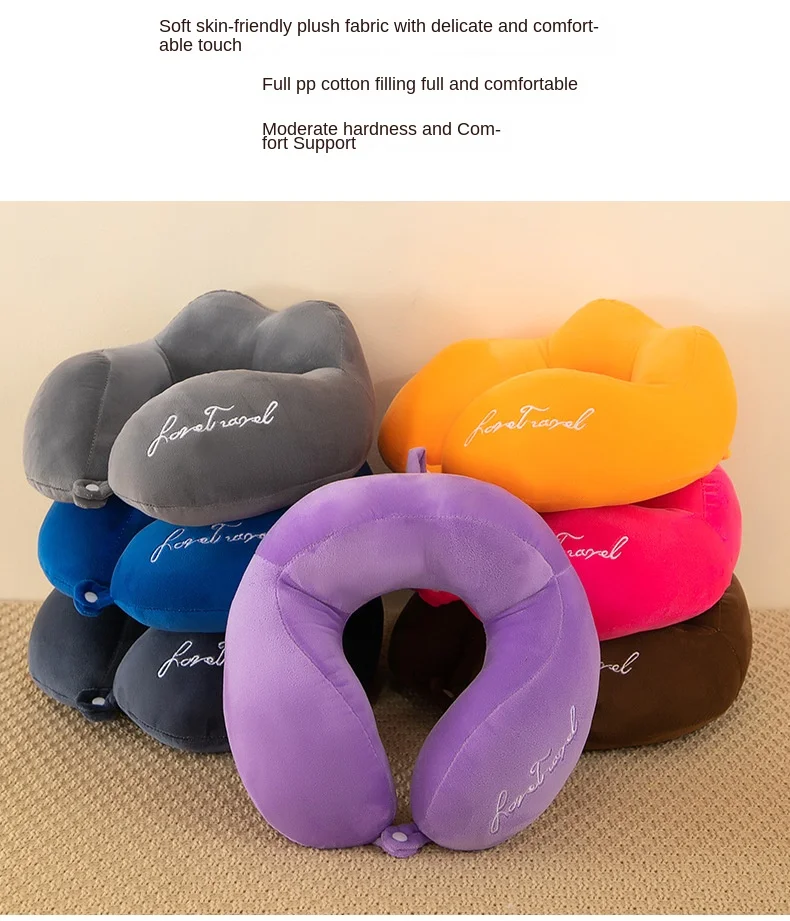 Neck Pillow Airplane Car Pillow Travel Healthcare Soft Travel Pillow U Shaped Nap Neck Cushion PP Cotton