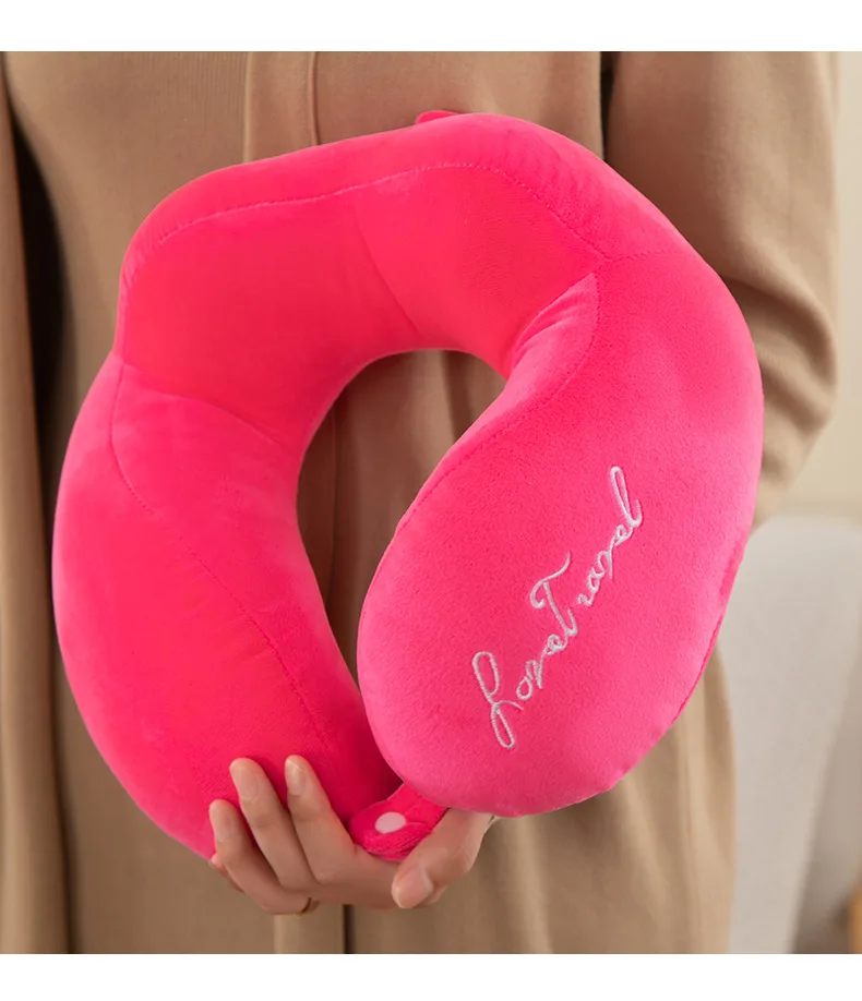 Neck Pillow Airplane Car Pillow Travel Healthcare Soft Travel Pillow U Shaped Nap Neck Cushion PP Cotton