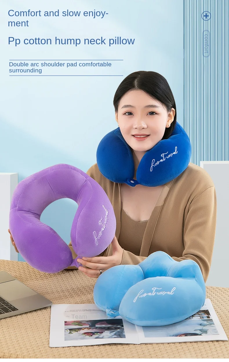 Neck Pillow Airplane Car Pillow Travel Healthcare Soft Travel Pillow U Shaped Nap Neck Cushion PP Cotton