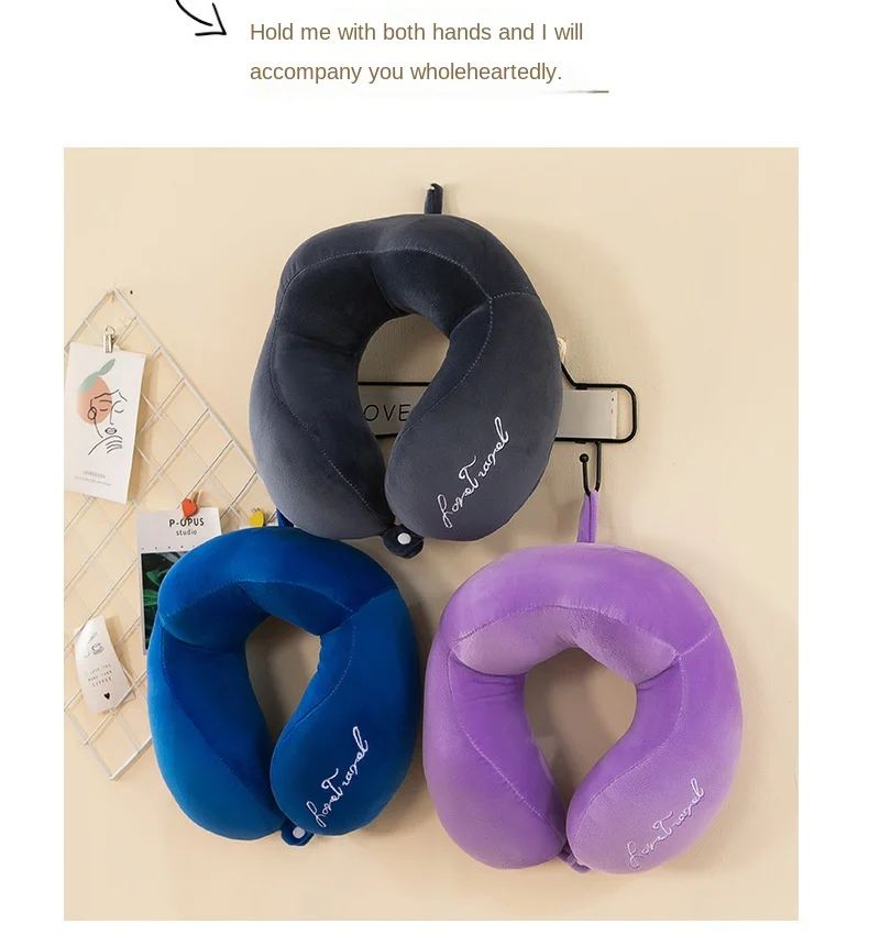 Neck Pillow Airplane Car Pillow Travel Healthcare Soft Travel Pillow U Shaped Nap Neck Cushion PP Cotton