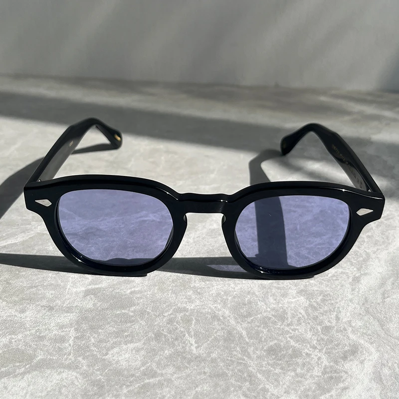 44/46/49size Black Acetate Sunglasses Man Johnny Depp Lemtosh Polarized Glasses Woman Luxury Brand Vintage Fashion Eyeglasses
