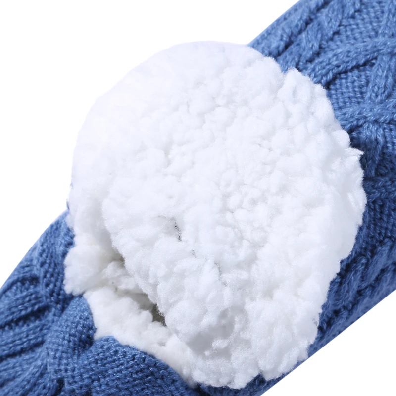 1Pair Thick Warm Sleep Socks Slippers Women Girls Autumn Winter Velvet Home Floor Socks Non Slip Mid Tube Kawaii Cute Socks New