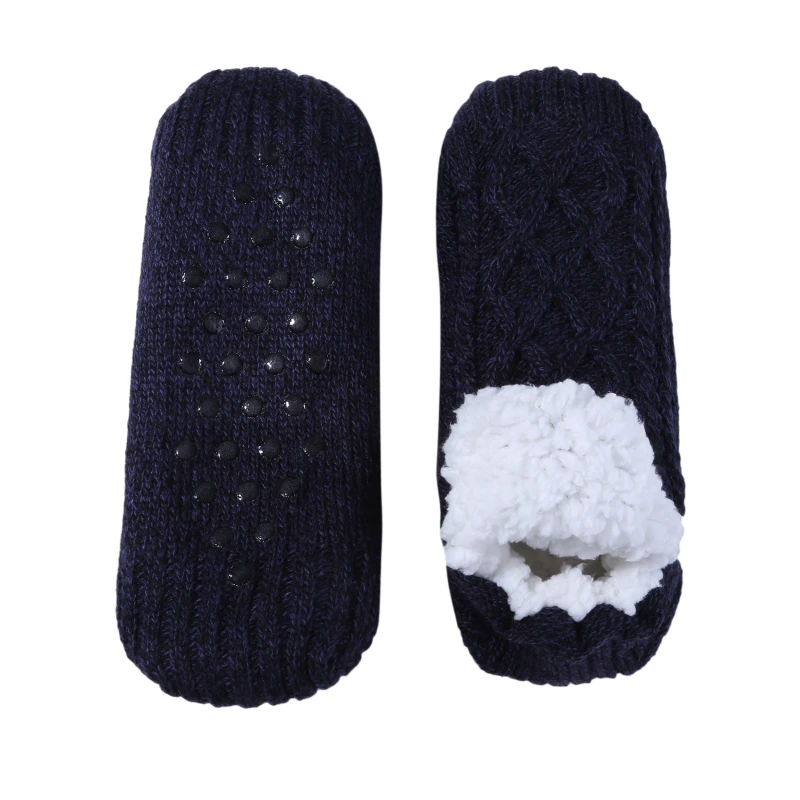 1Pair Thick Warm Sleep Socks Slippers Women Girls Autumn Winter Velvet Home Floor Socks Non Slip Mid Tube Kawaii Cute Socks New