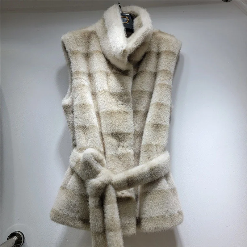 DEAT 2026 Autumn Winter New Warm Faux Mink Fashion Versatile Vest For Women Thickened Fur Sleeveless Coat Female 11A06784