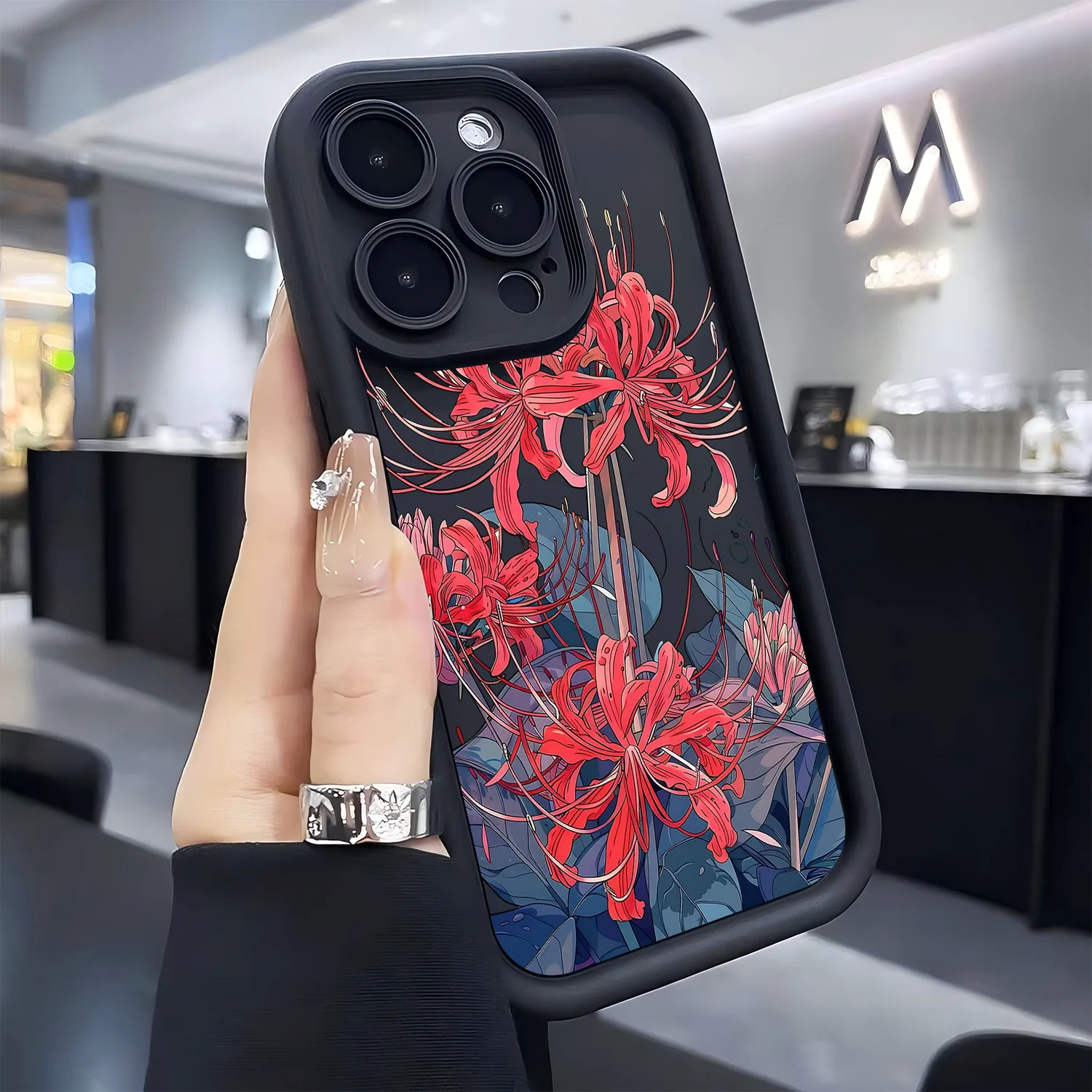 Anime Red Spider Lily T-Tokyo GhoulS Phone Case for iPhone 18 17e 17 16e 16 15 14 13 12 11 Air Pro Max Mini Plus Soft Back Cover