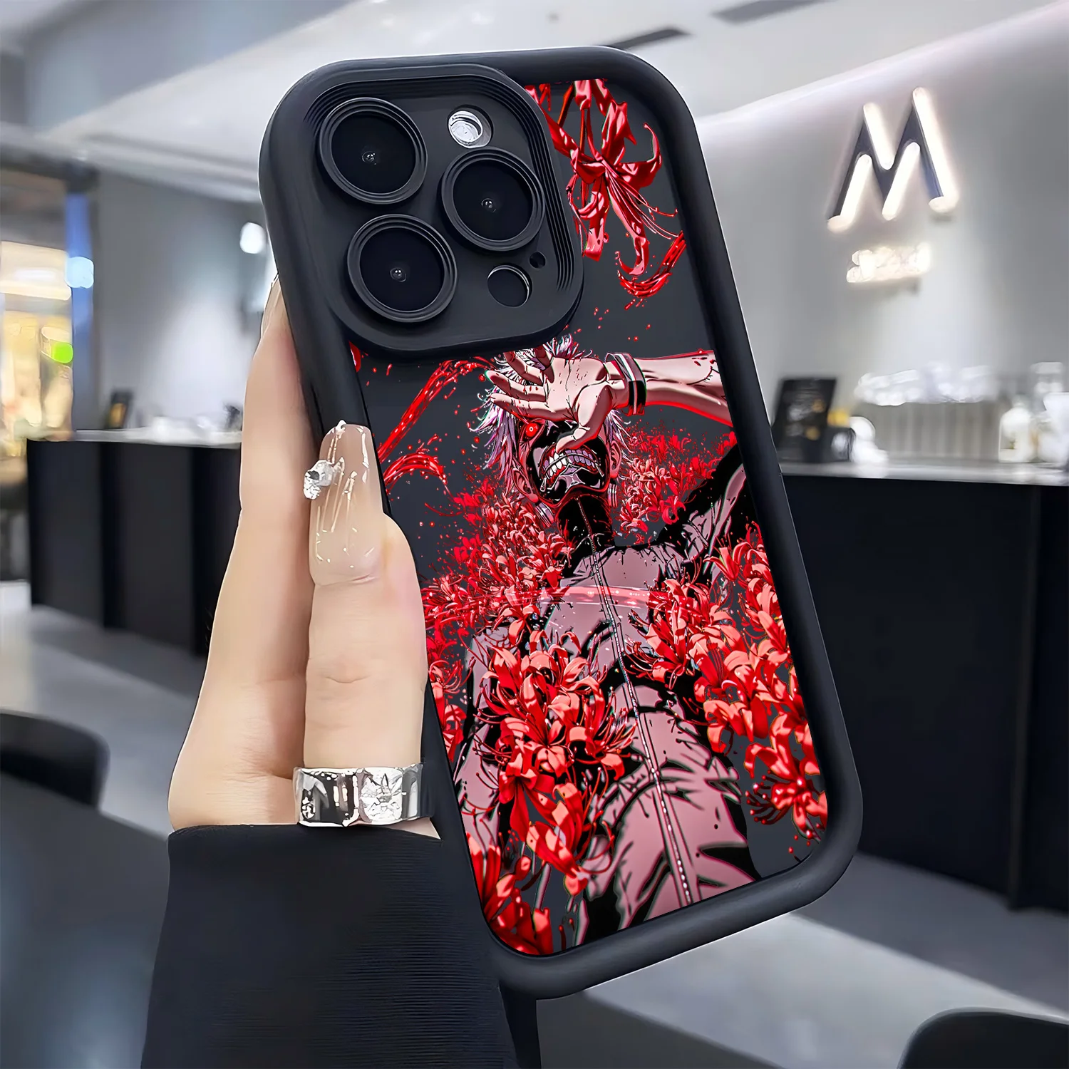 Anime Red Spider Lily T-Tokyo GhoulS Phone Case for iPhone 18 17e 17 16e 16 15 14 13 12 11 Air Pro Max Mini Plus Soft Back Cover