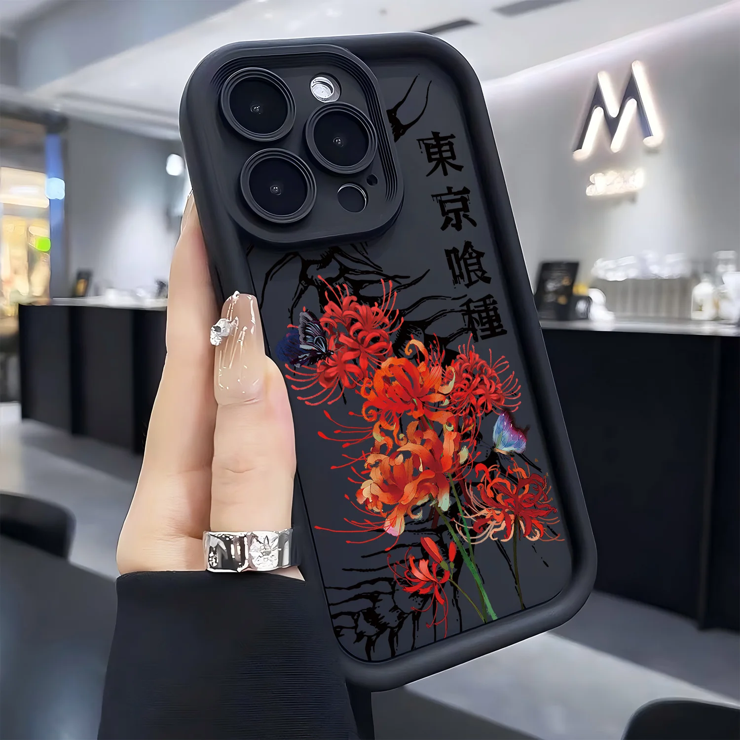 Anime Red Spider Lily T-Tokyo GhoulS Phone Case for iPhone 18 17e 17 16e 16 15 14 13 12 11 Air Pro Max Mini Plus Soft Back Cover
