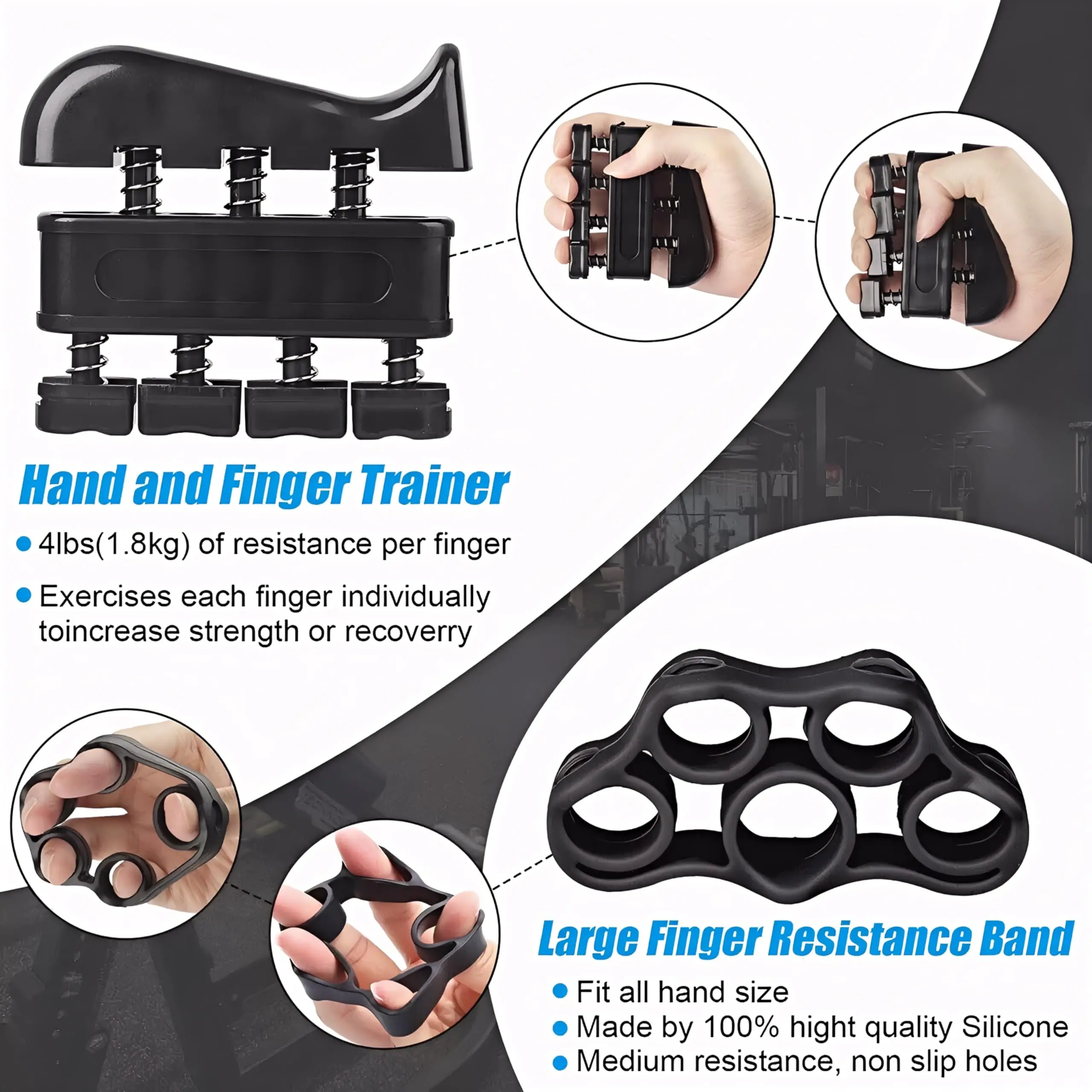 5KG-210KG Adjustable Heavy Hand Gripper Fitness Hand Exerciser Grip Wrist Training Finger Gripper Hand Strengthener Man or Women