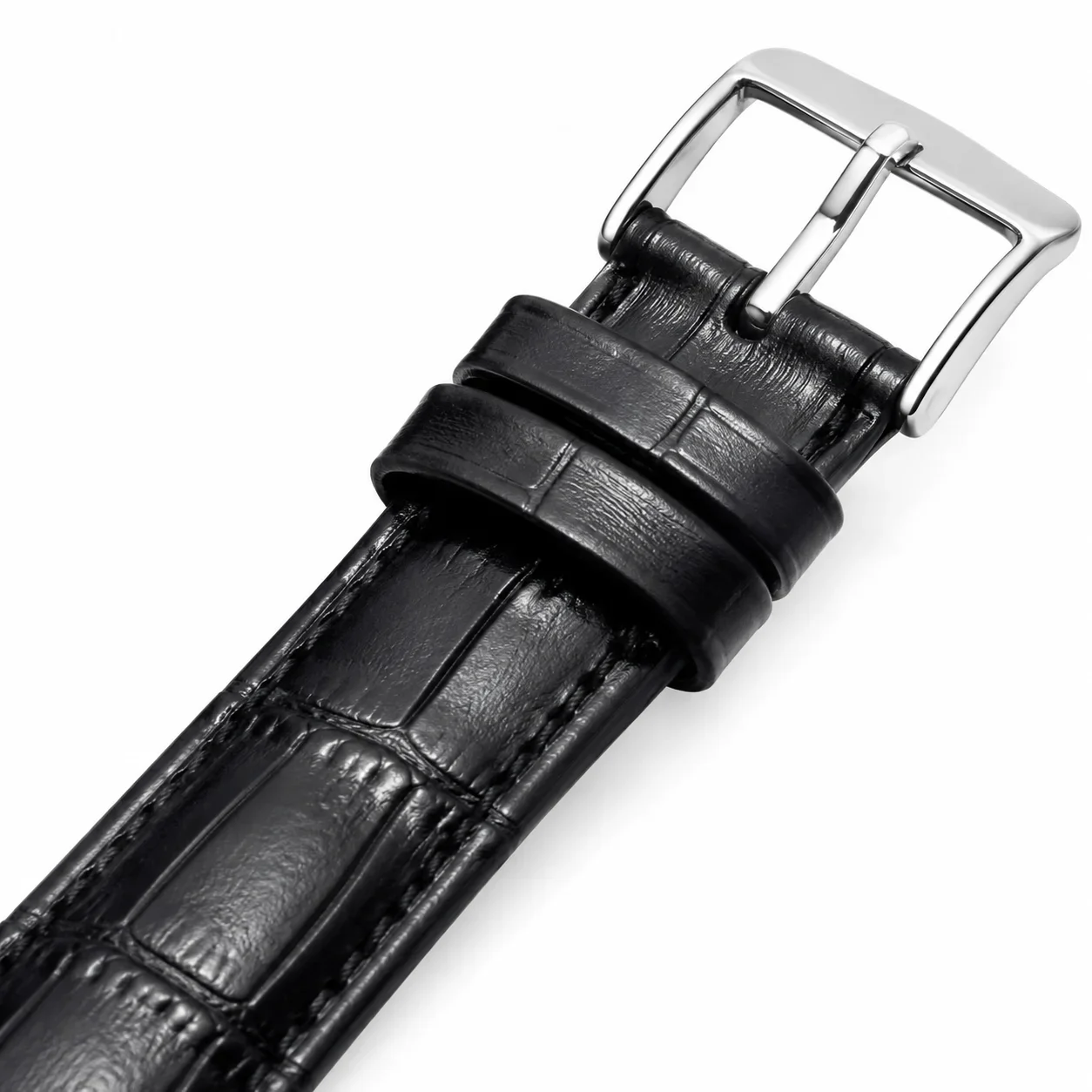 New Men’s Square Quartz Wristwatch Vintage Roman Numeral Dial Leather Band Analog Watch Business Dress Male Watch Orologio Uomo