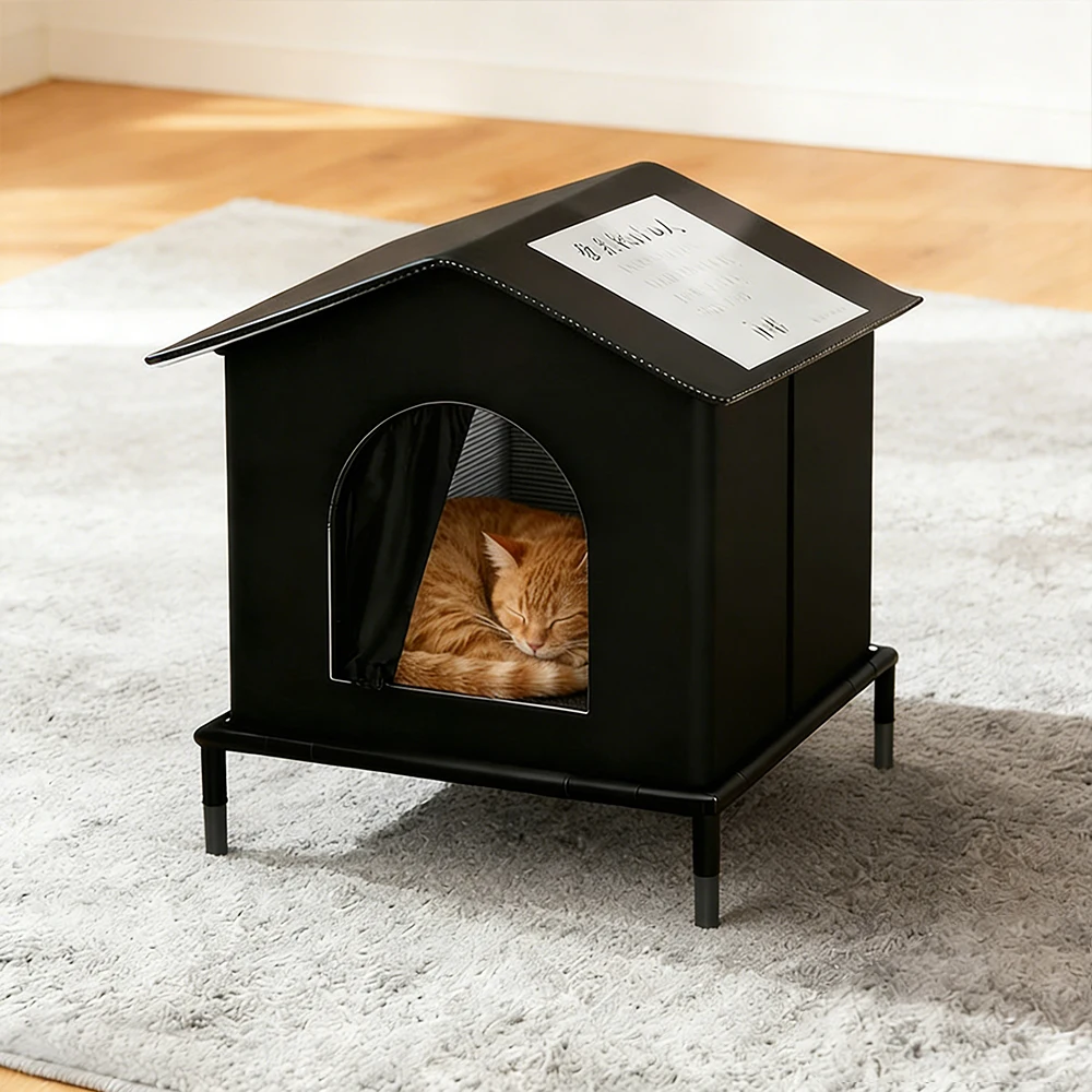 Cat House for Outside or Indoor Coldproof and Insulated Designs for Strays Cats All Season Large Capacity and Warm Waterproof