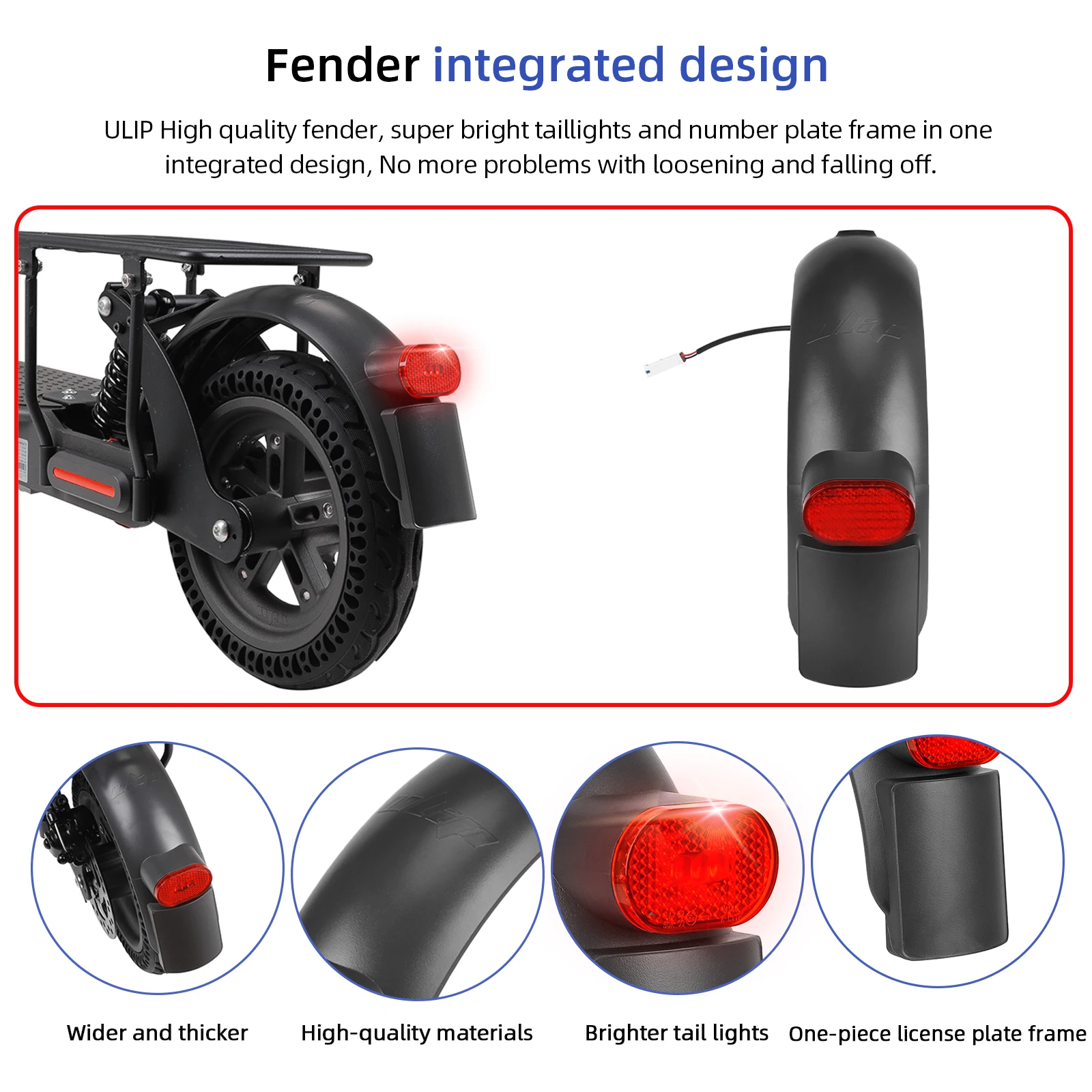 ULIP Rear Suspension Fender for Xiaomi Ninebot Series Rear Shock Absorber Fender Rear Suspension Mudguard Accessories Replace