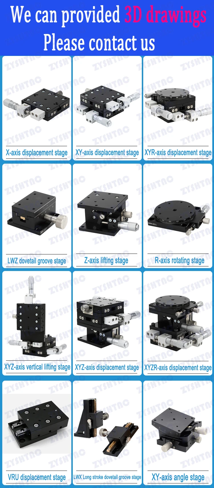 X Axis XY Axis LGX40/60 LGY40*40 60*60 Knob Micrometer Sliding Stage Guide Rail Type Platform Manual Displacement Sliding Table