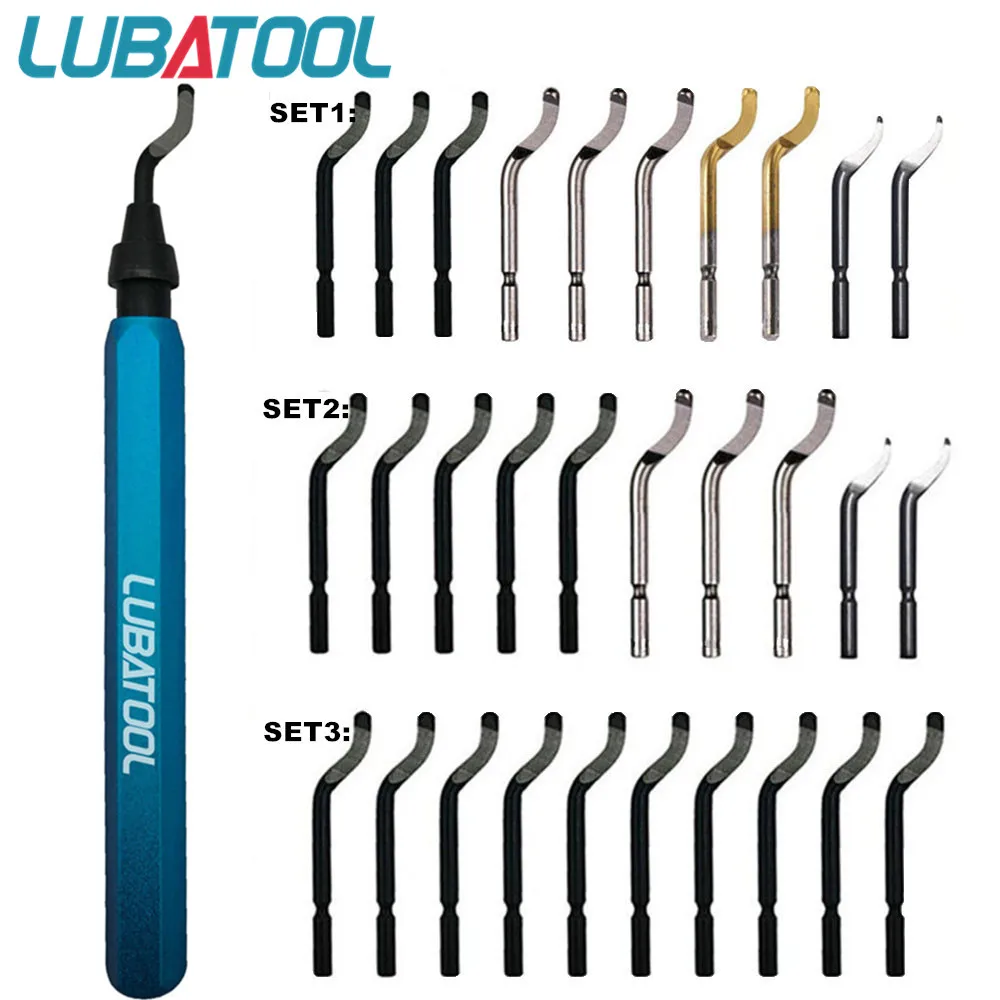 Burr Cutter Trimming Knife Scraper Deburring Tool HSS Steel Blade Remover Deburr Tube Reamer Kit Metal Resin Plastic Wood 3D DIY