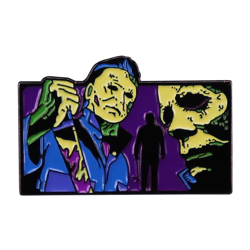Halloween Horror Movie Anime Enamel Cartoon Pin Lapel Pins for Backpack Brooch for Clothes Accessories Jewelry Gift