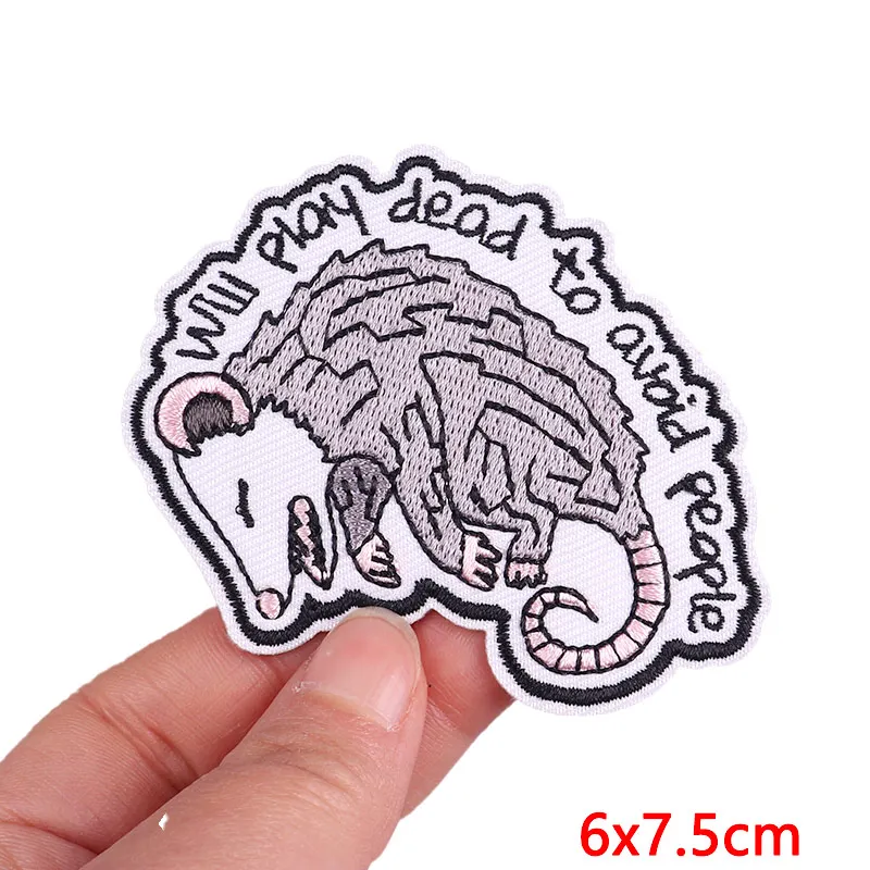 Animal Frog Duck Cat Embroidered Patches For Clothing Thermoadhesive Patches DIY Iron On Patches On Clothes Sticker Jacket Badge