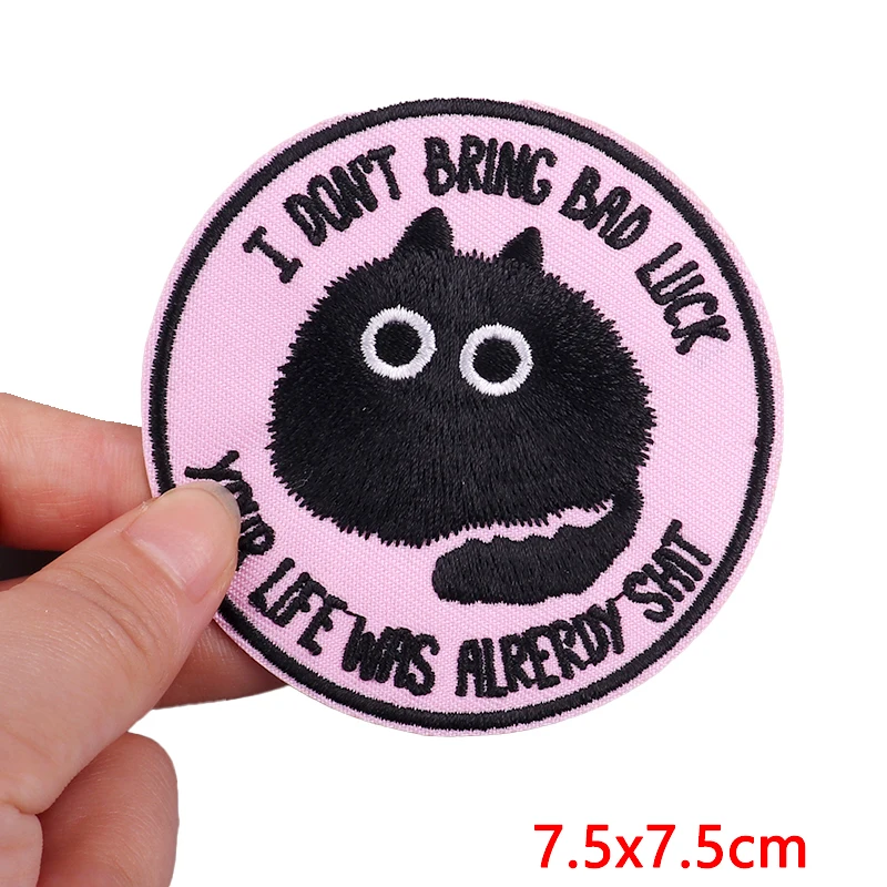Animal Frog Duck Cat Embroidered Patches For Clothing Thermoadhesive Patches DIY Iron On Patches On Clothes Sticker Jacket Badge
