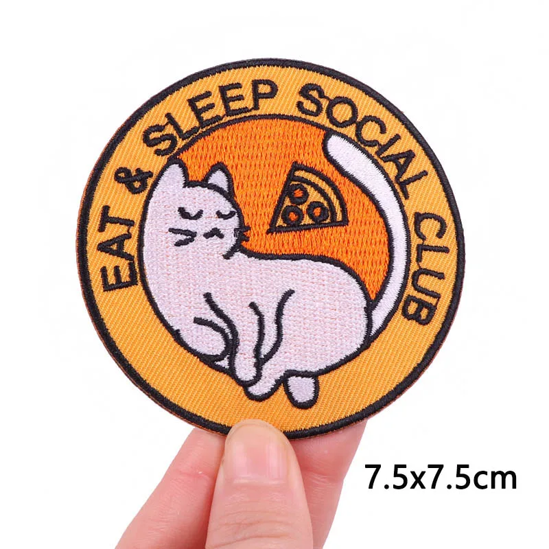 Animal Frog Duck Cat Embroidered Patches For Clothing Thermoadhesive Patches DIY Iron On Patches On Clothes Sticker Jacket Badge