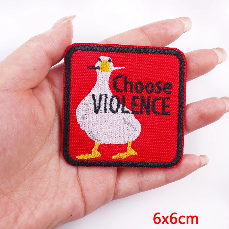 Animal Frog Duck Cat Embroidered Patches For Clothing Thermoadhesive Patches DIY Iron On Patches On Clothes Sticker Jacket Badge